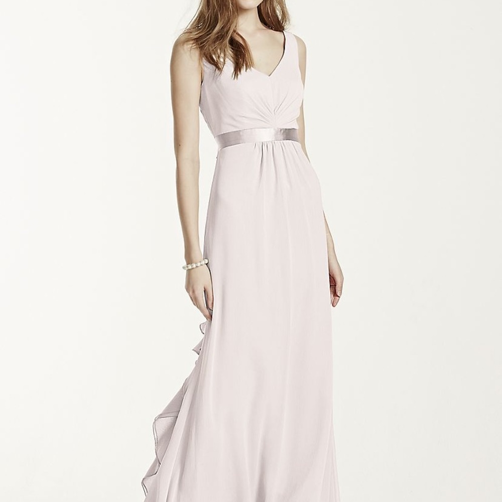 Black bridesmaid dress from David’s Bridal